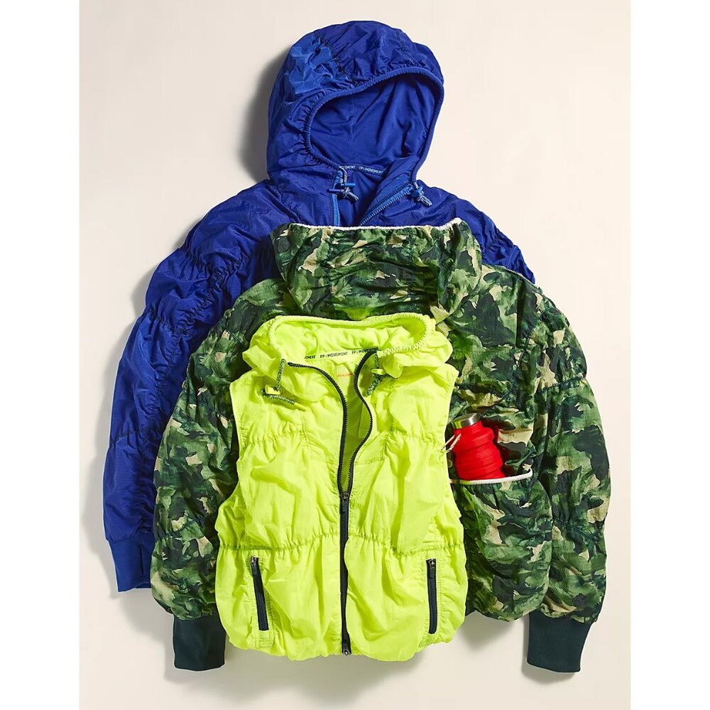 FP Movement by Free People Neon Yellow Hooded Windbreaker Vest - Picture 10 of 12